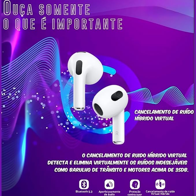 Fones De Ouvido Blutooth Airbuds Indução Fam Tws04 pro