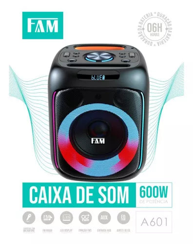 CAIXA FAM BLUETOOTH 600W A601